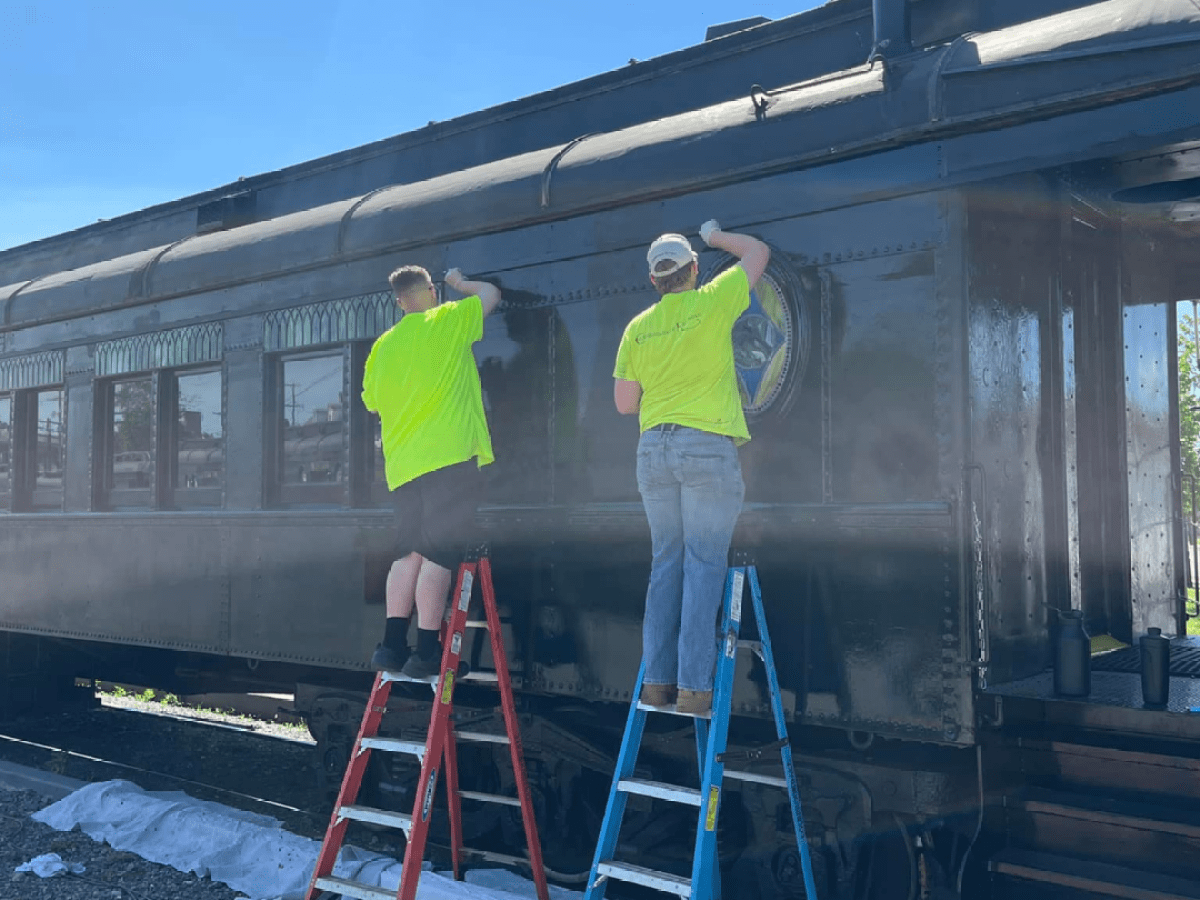 a person standing in front of a building